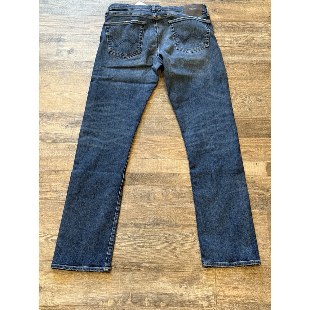 EDWIN MADDOX SLIM JEANS - Men's Size 31 X 31-DARK BLUE DENIM - STRETCH - NEW!! - Picture 5 of 7